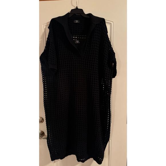 Dressed in LaLa Black Knit Oversize Dress - S/M- New No Tags - Picture 5 of 7
